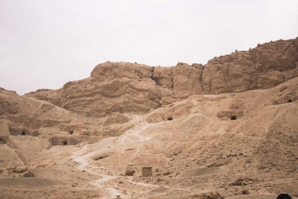 Closeup shot of ancient rocks in Hatshepsut, Egypt